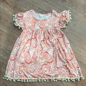 Mila & Rose Dinosaur Pom Pom Dress